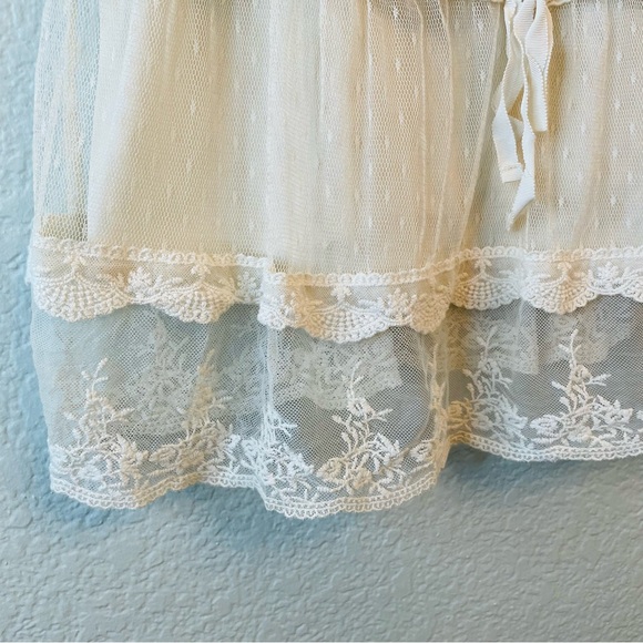 Forever 21 Cream Boho Lace Coquette Cottagecore Crochet Babydoll Tank | Small - Picture 5 of 5